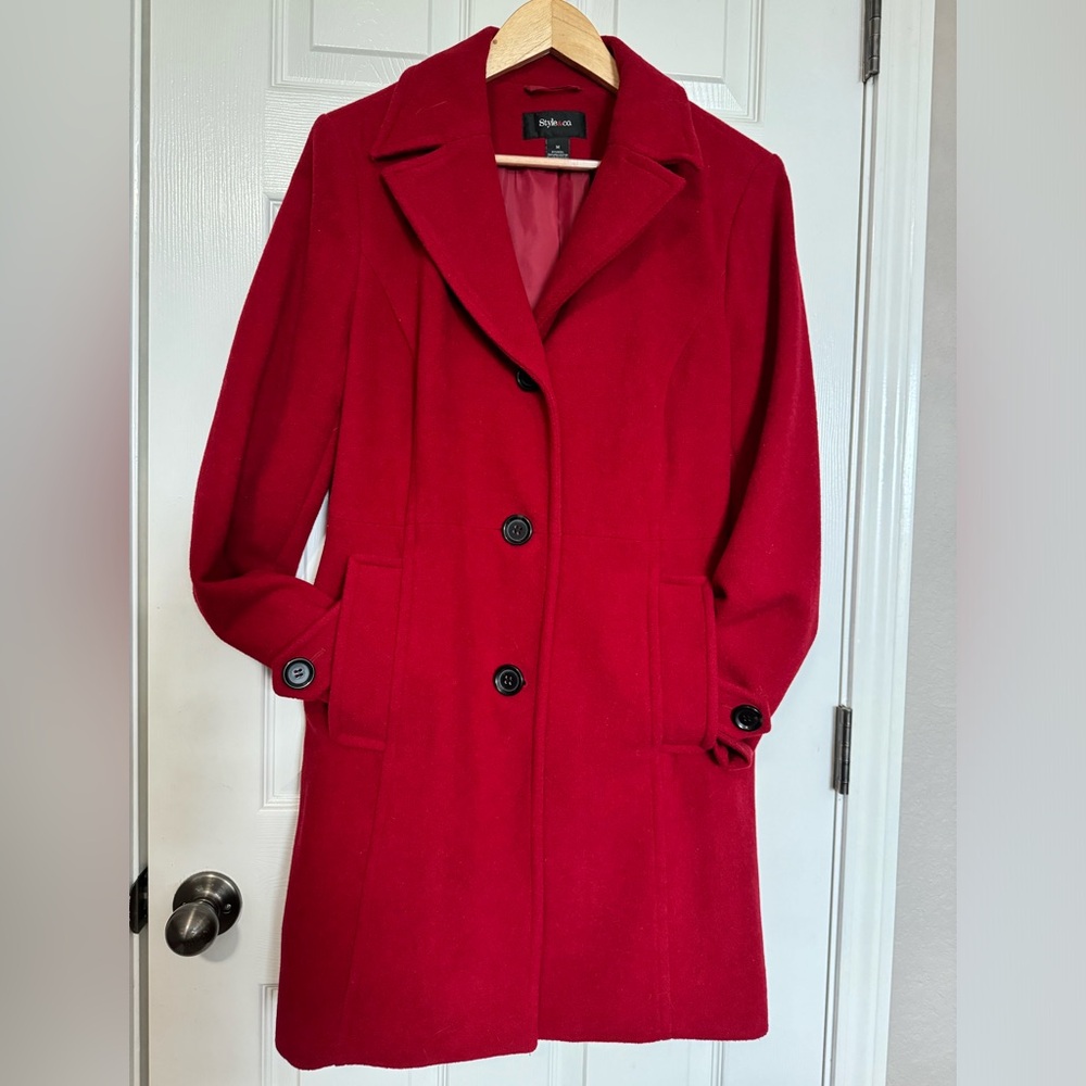 Style & Company Coat Like New Size M (Red)